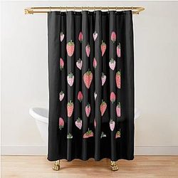 Kuromi Strawberry Shower Curtain