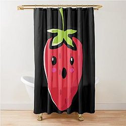 Kuromi Strawberry Shower Curtain