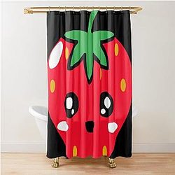 Kuromi Strawberry Shower Curtain