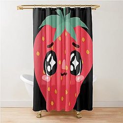 Kuromi Strawberry Shower Curtain