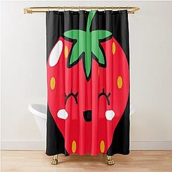 Kuromi Strawberry Shower Curtain