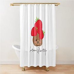 Kuromi Strawberry Bear Shower Curtain