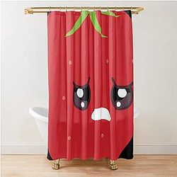 Kuromi Strawberry Shower Curtain