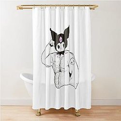 Kuromi Dad Bod Shower Curtain