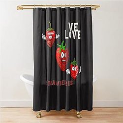 Kuromi Strawberry Shower Curtain