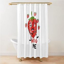 Kuromi Strawberry Shower Curtain