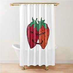 Kuromi Strawberry Shower Curtain