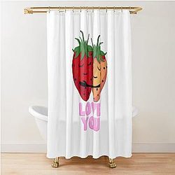 Kuromi Strawberry Shower Curtain