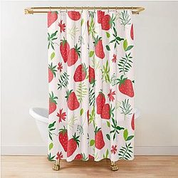 Kuromi Strawberry Shower Curtain