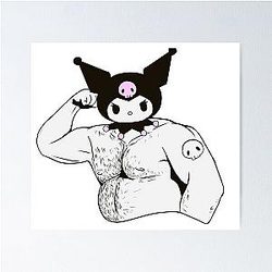 Kuromi Dad Bod Poster
