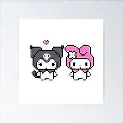 Kuromi & My Melody Sticker Poster
