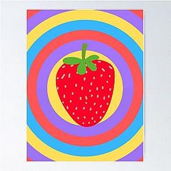 Kuromi Strawberry Color Classic Art by LD Poster