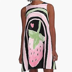 Strawberry A-Line Dress