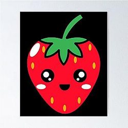 Kuromi Strawberry Poster