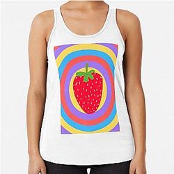 Kuromi Strawberry Color Circle Classic Art by LD Tank