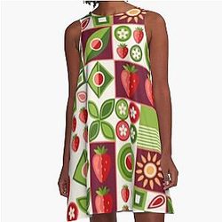 Kuromi Strawberry A-Line Dress