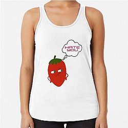 Angry Kuromi Strawberry Racerback Tank