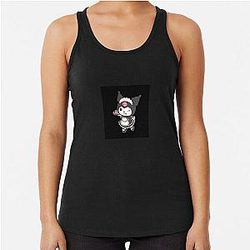 Gothic Kawaii Kuromi: Racerback Tank Top