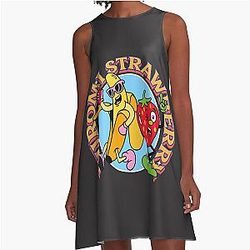 Kuromi Strawberry A-Line Dress