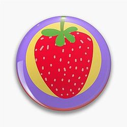 Kuromi Strawberry Color Circle Classic Art by LPin