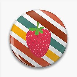 Kuromi Strawberry Color Lines Classic Art by Pin