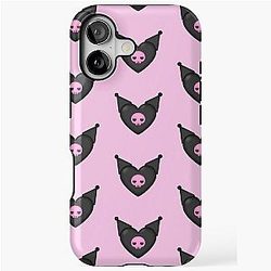 Kuromi Heart Skull Sticker iPhone Case
