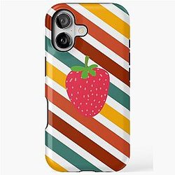 Kuromi Strawberry Color Lines Classic Art LD iPhone Tough Case