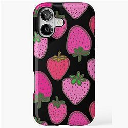 Kuromi Strawberry I Background iPhone Tough Case