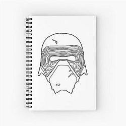 Kylo Ren Black Spiral Notebook