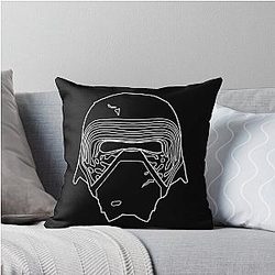 Kylo Ren White Throw Pillow