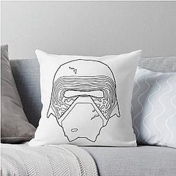 Kylo Ren Black Throw Pillow