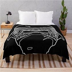 Kylo Ren White Throw Blanket