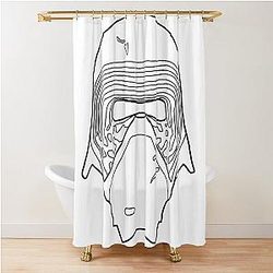 Kylo Ren Black Shower Curtain