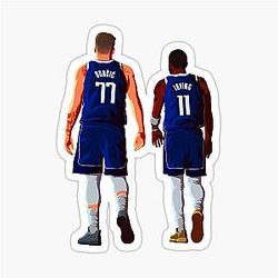 Luka Doncic and Kyrie Irving Dallas Mavs Basketball Sticker