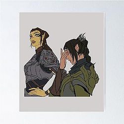 Baldur's Gate 3 Lae'zel x Shadowheart Poster