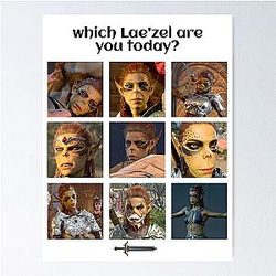 Laezel Meme Baldur's Gate 3 Poster