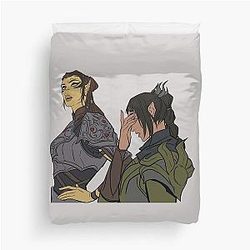 Baldur's Gate 3 Laezel x Shadowheart Duvet Cover