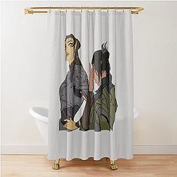Baldur's Gate 3 Laezel x Shadowheart Shower Curtain