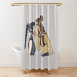 Baldur's Gate 3 Laezal x Shadowheart Shower Curtain