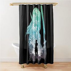Laezel Negative Art Shower Curtain