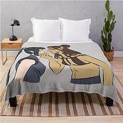 Baldur's Gate 3 Laethzen x Shadowheart Throw Blanket