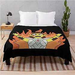 Laezel on fire throw blanket