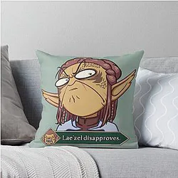 Laezel Disapproves Throw Pillow
