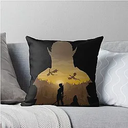 Baldur's Gate 3 - Lae'Zel Negative Illusion Throw Pillow