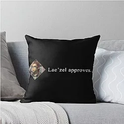 Laezel Approves Throw Pillow