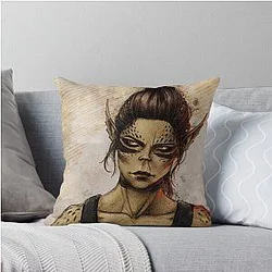 Laezel Pencil Drawing Throw Pillow