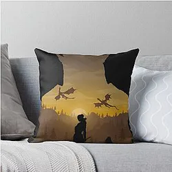 Baldur's Gate 3 - Lae'Zel Negative Illusion Throw Pillow