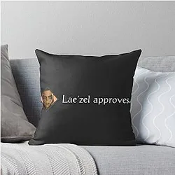 Laezel Approves Throw Pillow