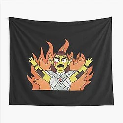 Laezel on Fire Tapestry