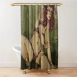 Laezel Crouch Bikini Shower Curtain